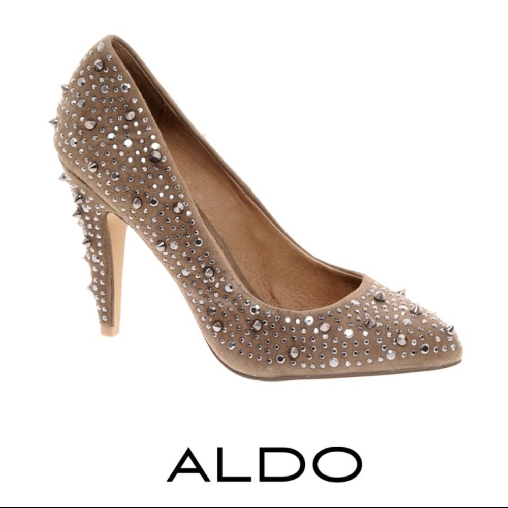 Aldo Perusia Spiked Pumps in Natural