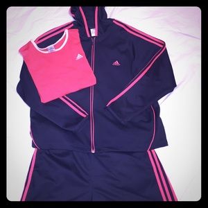 Adidas Jacket Shorts and Tee Outfit!