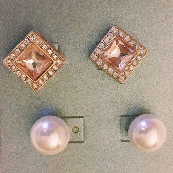 Dazzling Crystal And Pearl Statement Earring Sets - Picture 2 of 2