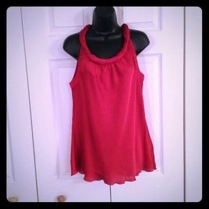 Red Flowy Blouse