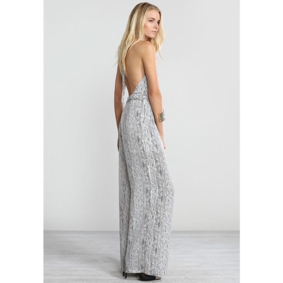 "A Little Taste" Printed Backless Jumpsuit - Picture 3 of 4