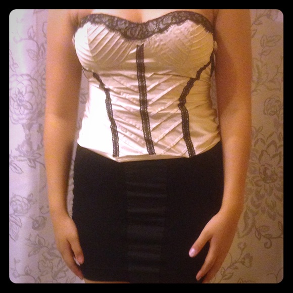 Bebe Corset Lace Top