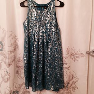 Anthropologie teal dress