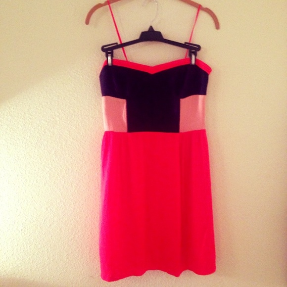 ORANGE color-block dress from Urban Outfitters-MED