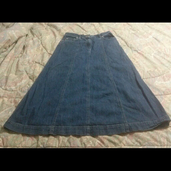 Lauren Jeans Co. ~ Long Denim Skirt
