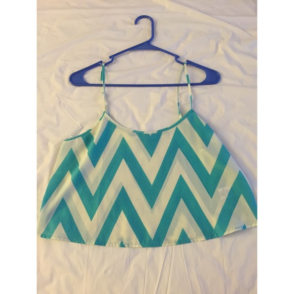 White and blue top