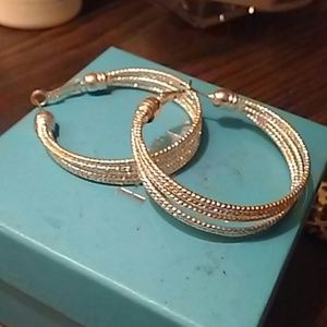 Silver hoop earrings