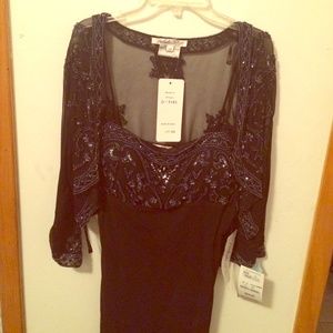 Black evening gown with jacket