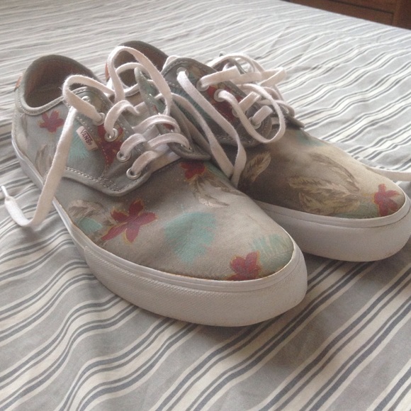 Vans Chima Floral Design Shoes with leather