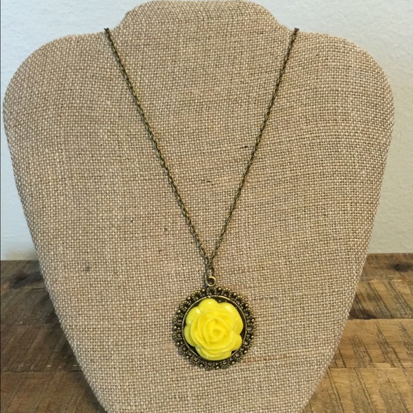 Yellow Flower Necklace