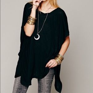 Free people kalifas kaftan top, black, hi-lo
