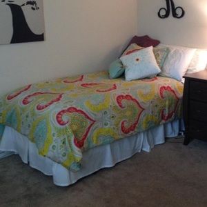 Echo Design duvet cover, sham, decorative pillows