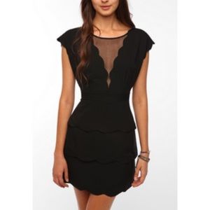 UO Cooperative Scallop Peplum Dress