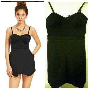 Black Bustier Romper