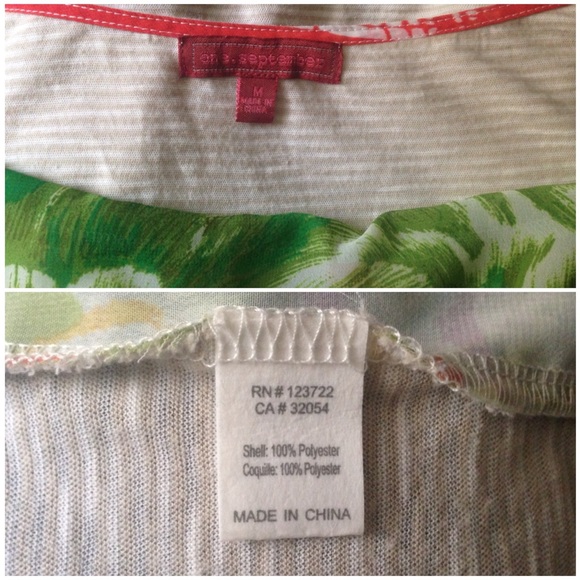 🌱Anthro Garden Print Cowlneck Blouse - Picture 4 of 4