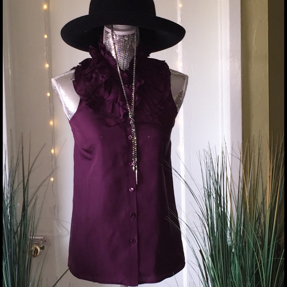 J Crew Plum Silk Blouse
