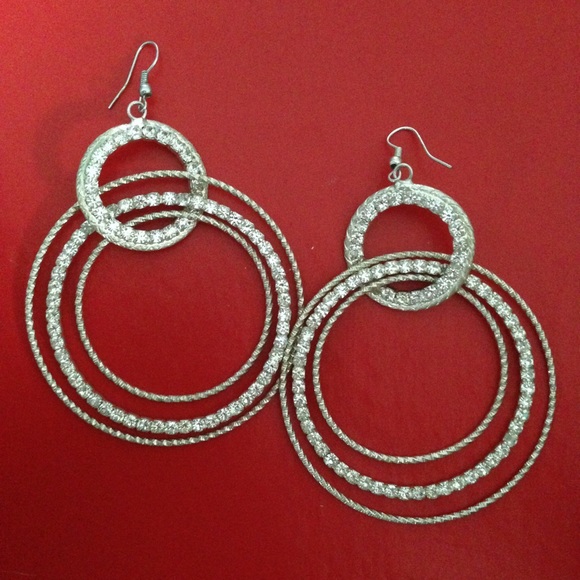 silver hanging earrings