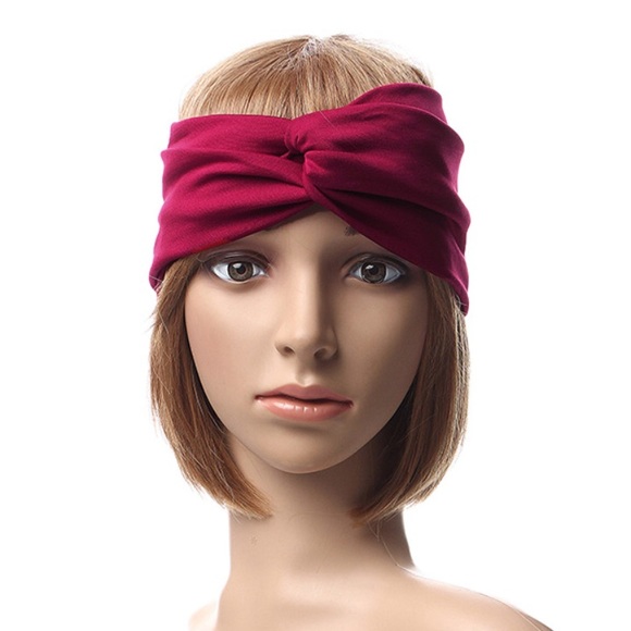 2/$20 • Twisted Knot Headwrap in Burgundy - Picture 4 of 4
