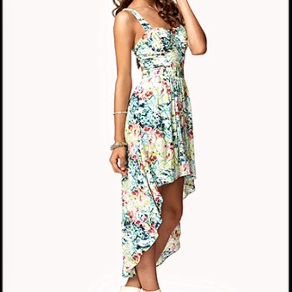 Forever 21 High to Low Floral Print Dress