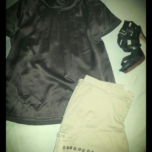 Khaki chino stretch shorts