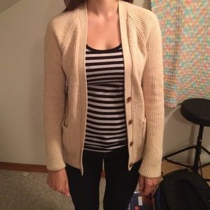 cream-colored cardigan from gap size M