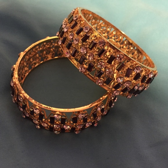 2 bangles gold and black