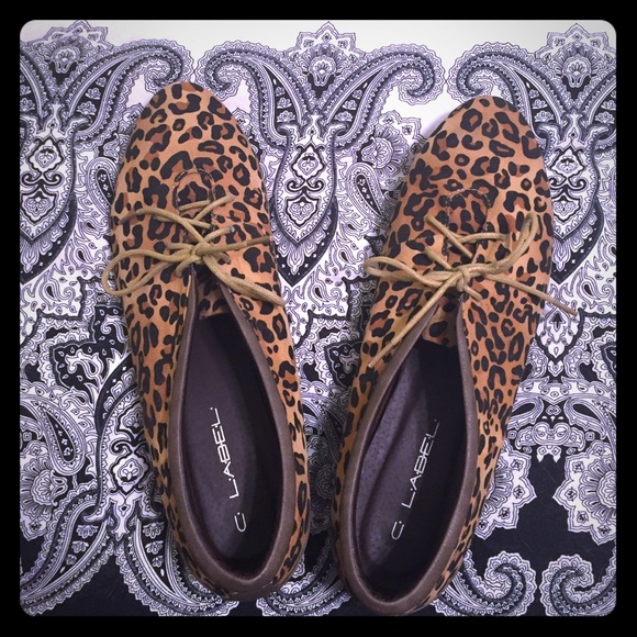 C. Label Leopard Print Shoes