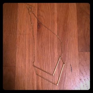 Chevron gold necklace
