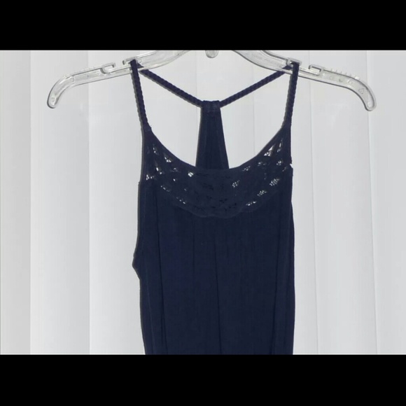 ♡American Eagle sundress crochet dress navy blue♡ - Picture 3 of 4