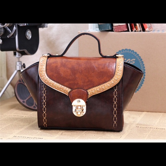 Western Style Trapeze Bag 3 COLORS Real Leather