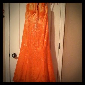 Orange prom dress