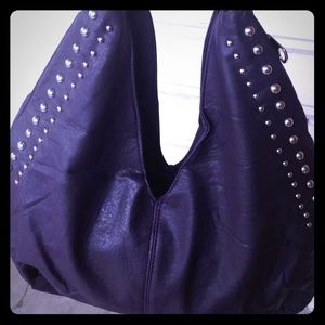 Dark purple studded purse