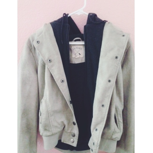 2 layered faux leather jacket