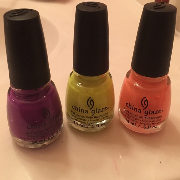 3 china glaze summer neon colors!
