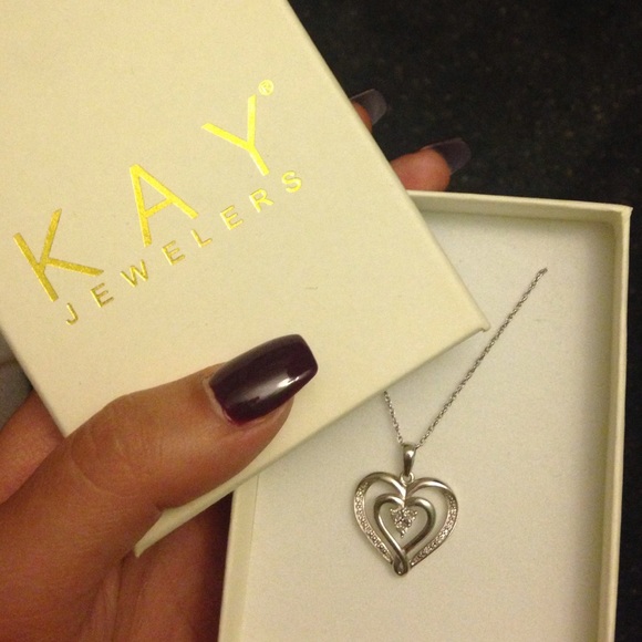 Heart silver necklace