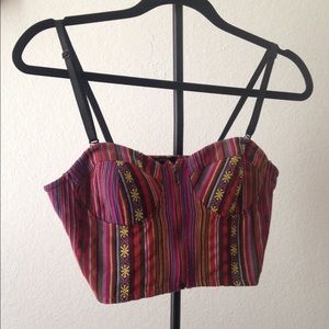 Cute multicolored crop top!