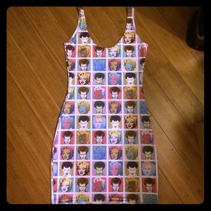 Blackmilk Pop art bodycon dress size small