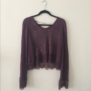 FREE PEOPLE crop top with lace