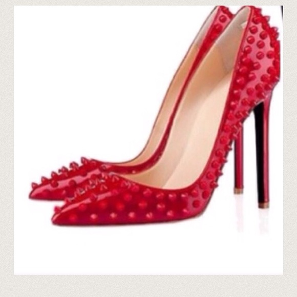 Zara Shoes - Red spiked heels NWT