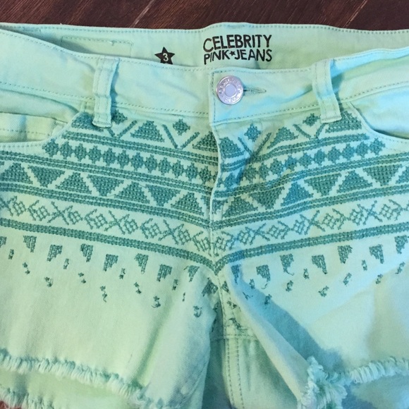 Turquoise Aztec shorts - Picture 2 of 2