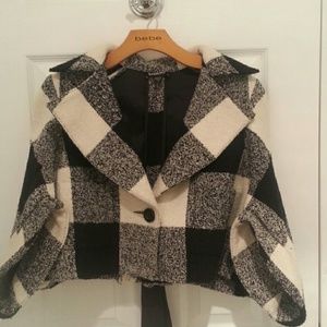 Bebe plaid midi jacket