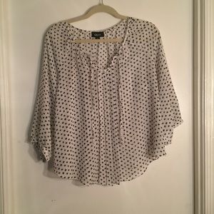 Polka Dot Ruffled Blouse