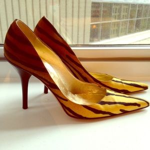 Michael Kors ombré tiger silk heels, 8.5