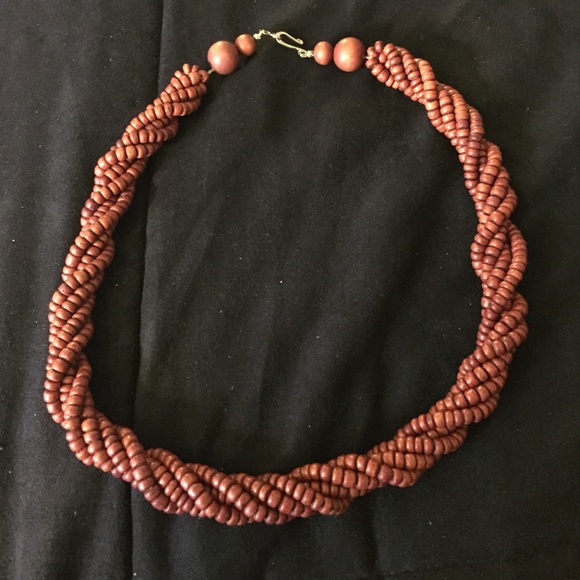 Brown beaded necklace