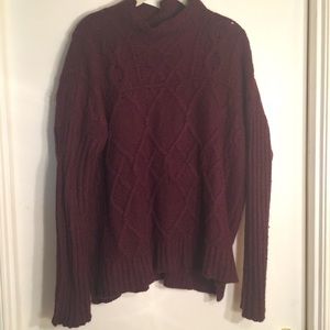 Purple Turtleneck Sweater