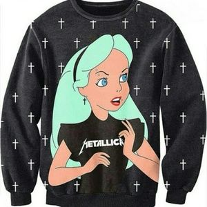 👑💙METALLICA GOTH ALICE SWEATSHIRT💙👑