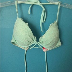 Tiffany blue Victoria's Secret bikini crotchet top