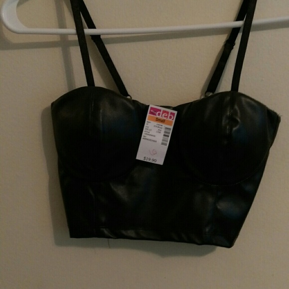 Pleather crop top