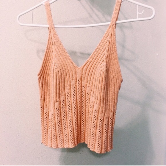 Vintage Knit Peach Top