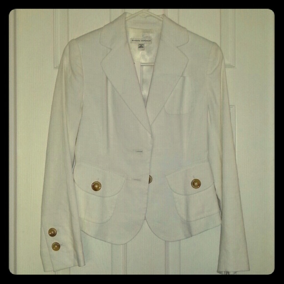White linen blazer